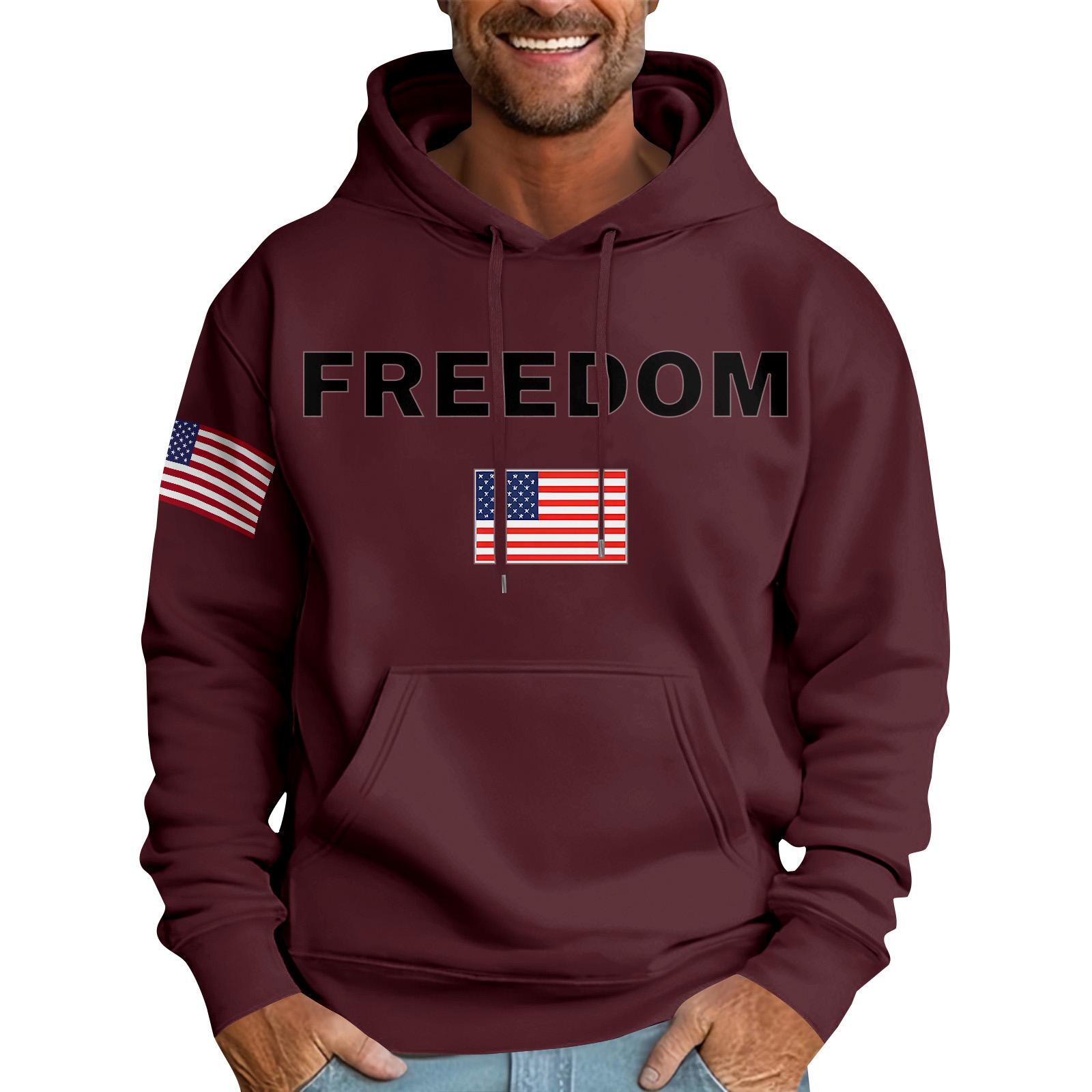 

Повседневное мужское худи свободного кроя с принтом букв XXL винный