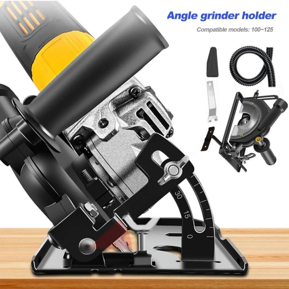 Hand Angle Grinder Converter To Cutter Base Bracket 0-40mm Depth Slotting Stand Tools Bracket Stable for 100-125MM Angle Grinder