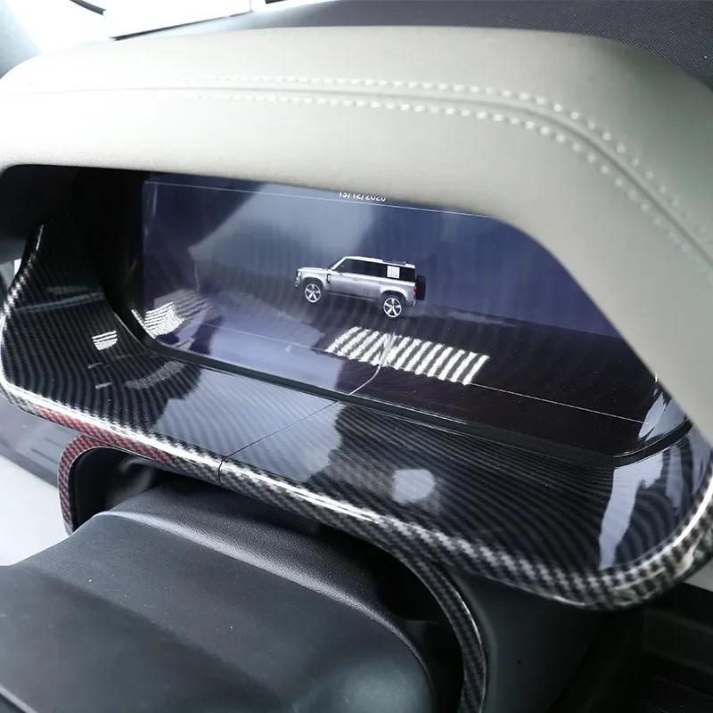 For Land Rover Defender 90 110 130 2020-2025 ABS Carbon Fiber Car Dashboard Decoration Cover Interior Car Accessories