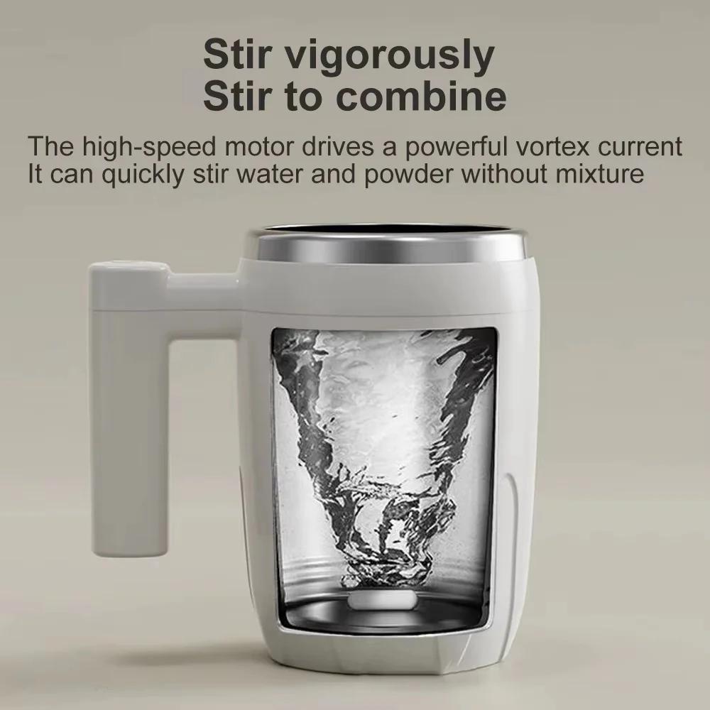 Coffee Mixing Cup LED Display Magnetic Mug Home USB Rechargeable Automatic Stirring Cup Electric Self Mixing Coffee Mug For Milk