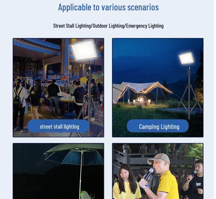 Rechargeable LED Stall & Outdoor Emergency Light with Strong Beam and Bracket