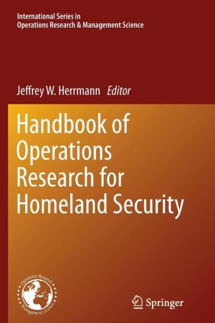 The Handbook of Operations Research for Homeland Security : 183 Book