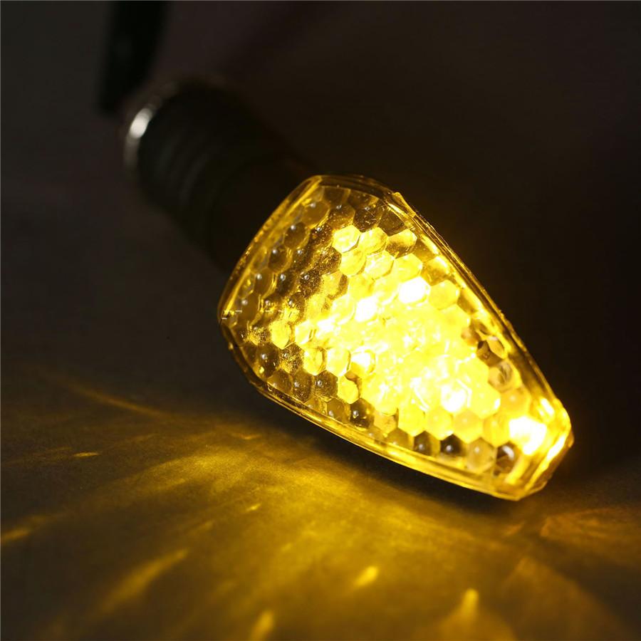4pcs Universal Motorcycle Led Turn Singal Lights Lamp Motorbike Turn Light Indicators Flashers Blinker Amber Light Bulb