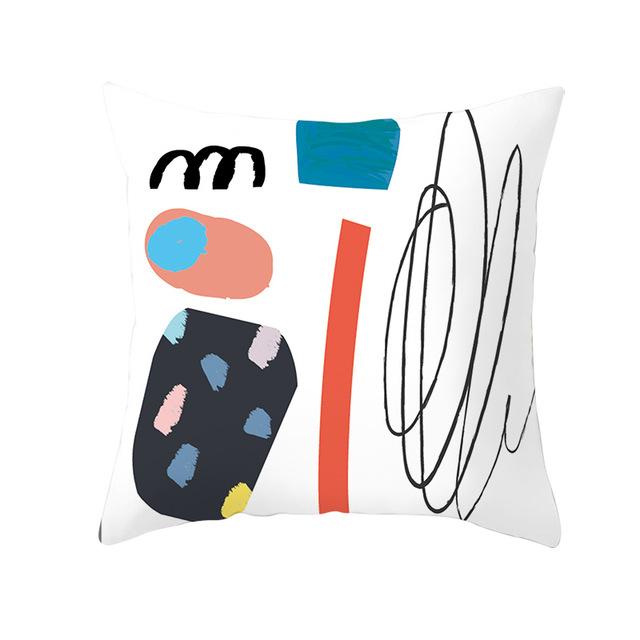 Geometric Printing Cushion Cover Creative Geometric Polyester Decorative Pillowcase Home Accessories Sofa Pillow Case Almohada
