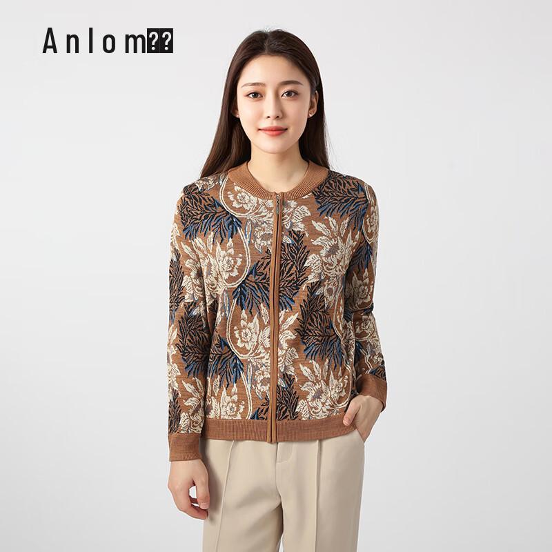 Anlom Women's Floral Print Color Block Long Sleeve Top
