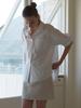 Elssibeui Cotton Mini Skirt_Light Beige