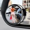 New 2Pcs Car Mirror Adjustable Round Frame Convex Wide-angle 360 Degree Blind Spot Clear Rearview Auxiliary Mirror Driving