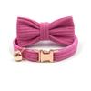 Begonia Red Corduroy Cat Collar with Engraved Name