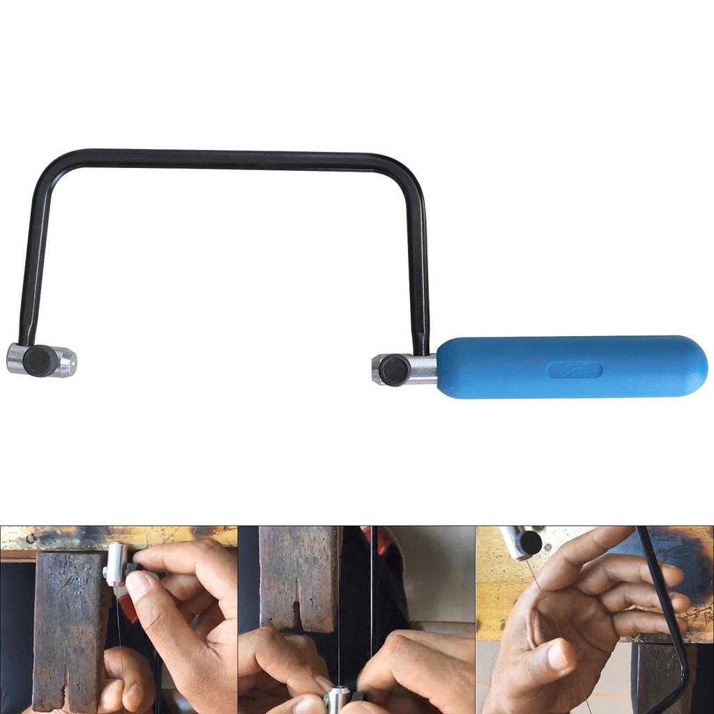 Jewelry Saw Frame U Shaped Saw Adjustable Cutting Tool Frame with 2 Pcs Saw Blades