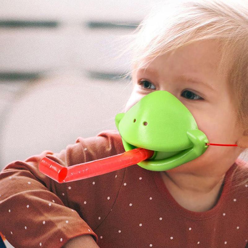 Lizards Mask Toy Frog Tongue Sticking Funny Parent Child Interactive Desktop Toy