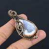 Dendrite Opal 999 Copper Wire Wrapped Pendant, Handmade Gemstone Jewelry Pendant Gift For Birthday