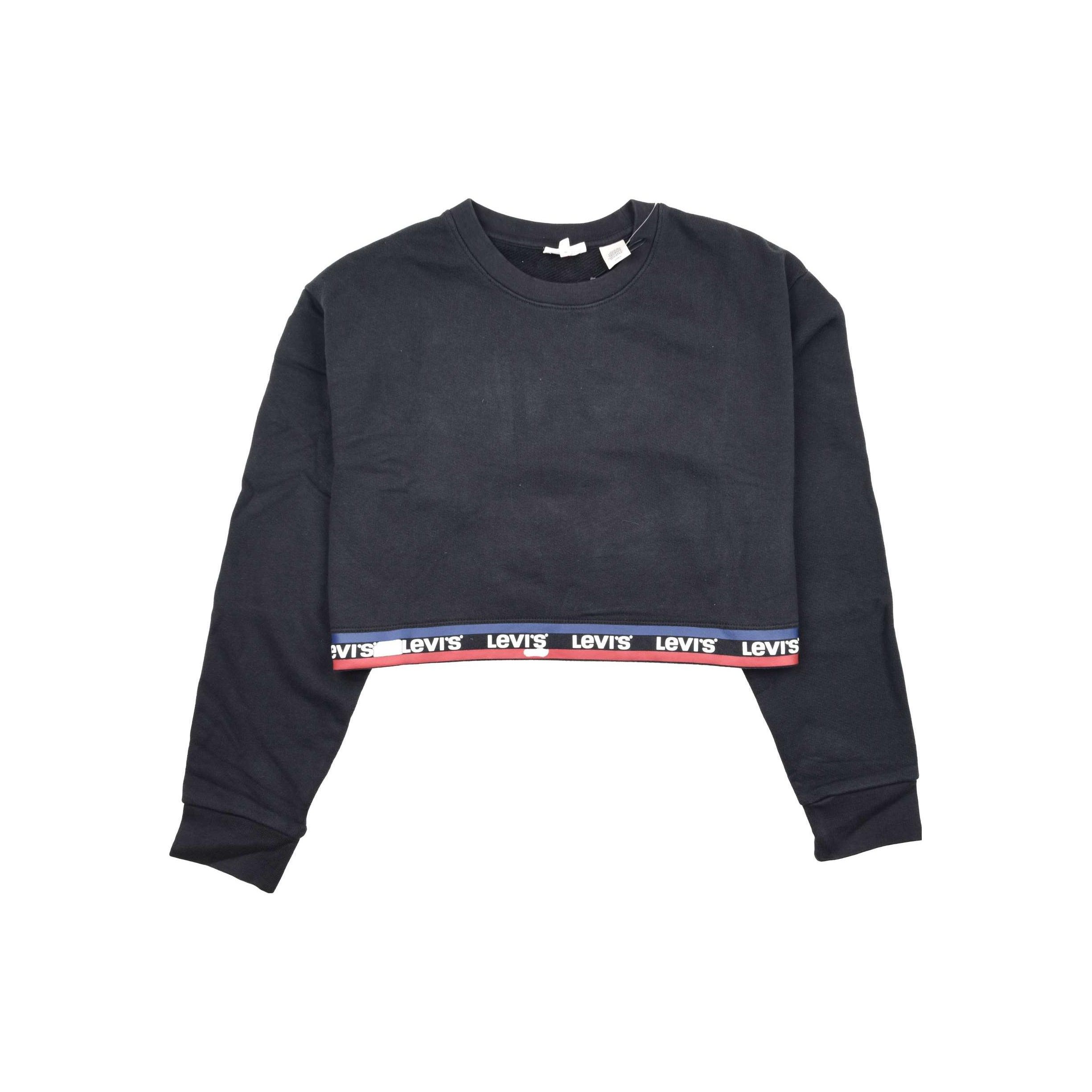 

Свитшот женский Levis с надписью, круглым вырезом и длинными рукавами, черный 72673-0003 L