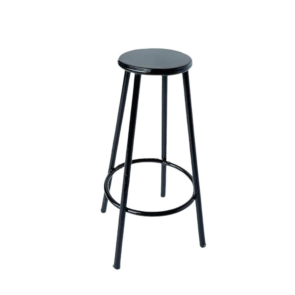 1:12 Scale Doll Bar Counter Stool Alloy Mini Dollhouse Furniture Dollhouse Decor чёрный