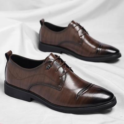 Leather Shoes Men's 2025 New Business Retro Dress Men's Trend Fashion Large Size Derby Shoes Tide