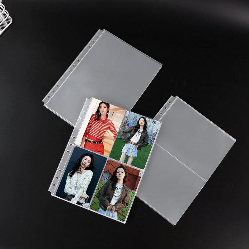 B5 Card Album with PP Transparent Inner Pages: Loose-Leaf with 1, 2, or 4 Pockets, 9-Hole Refill for Idol Card Storage