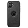 SUTENI G1 For iPhone 16 Magnetic Case Waxy Texture Leather Coated TPU Phone Cover