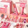 Make Up Toys Simulation Haircut Kit Children'S Hair Dryer Role Playing Game Educational Toys For Girls Pretend Play Kids Gifts