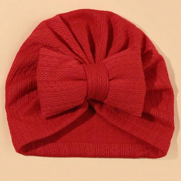 Spring & Autumn Baby Hat and Sock Set with Bow - Newborn Turban and Headband Style