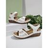 Damen Übergröße Plateau Cut-Out Sport Sandalen Sommer Europäisch Amerikanischer Stil Klettverschluss Lässige Slipper
