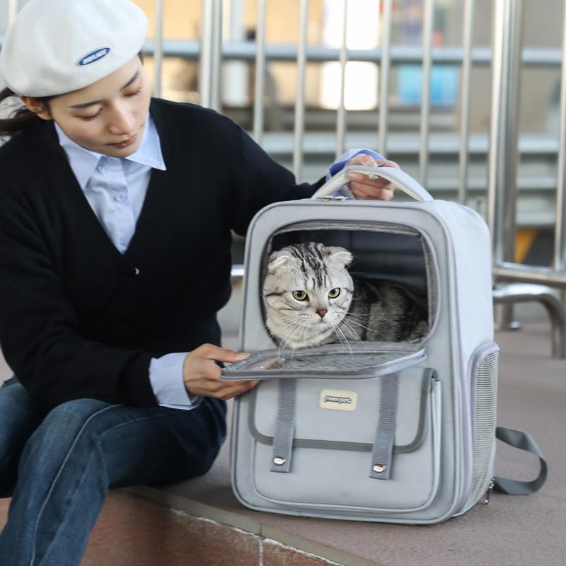 Cat Bag Outdoor Portable Pet Bag Shoulder Handheld Transparent Four Seasons Universal Cat Bag Breathable Cat Bag