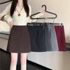 Plus Size Women's Retro Polka Dot Wool A-Line Skirt