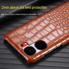 iQOO Neo8 Crocodile Pattern Half-Cover Genuine Leather Case