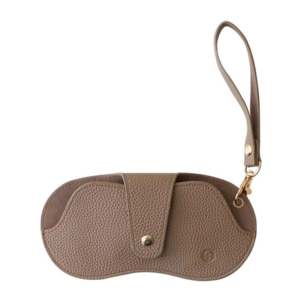 Morbida Borsa per Occhiali in Ecopelle con Motivo Litchi Custodia Retrò per Occhiali da Sole Custodia Portatile per Montature da Miopia Semplice Borsa per Occhiali