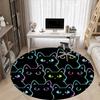 1pc Cat Pattern Office Round Area Rug, Under Office Chairs Bedroom Living Room Home Decor, Room Deco