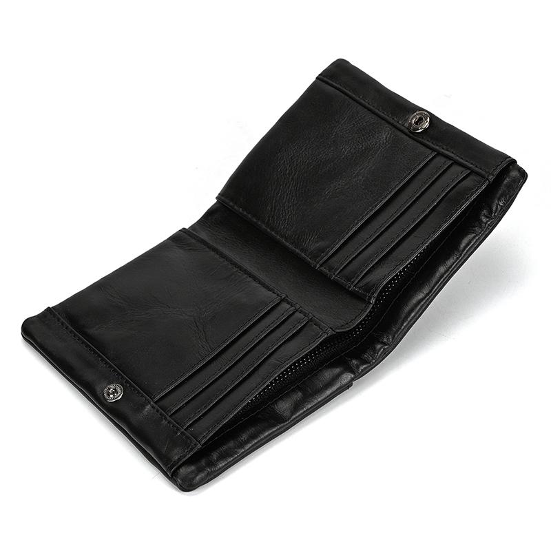 Fashion Cow Leather Men's Wallet Genuine Leather Zipper Wallets Short Purse Men Male Leather Clutch Purse Dropshipping Men