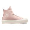 Converse All Star Lift Comfortable & Versatile Simple Top Cowhide High Top Canvas Shoes Women's Pink