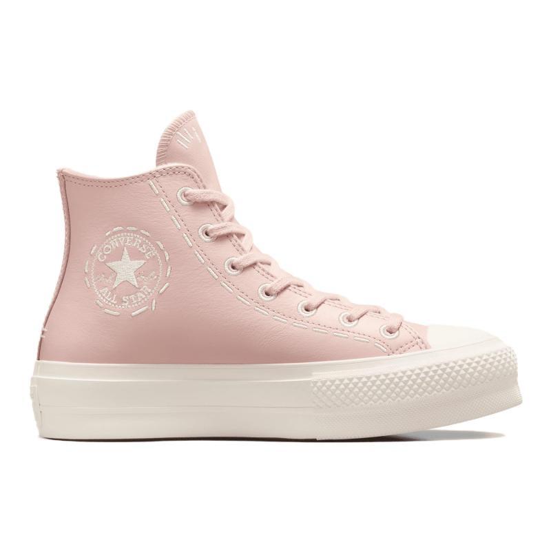 Converse All Star Lift Comfortable & Versatile Simple Top Cowhide High Top Canvas Shoes Women's Pink