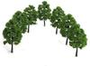30 Trees for model N railway and architectural Dark green 3.5cm, pieces. railways, forests, gauge, dioramas, structures, models. color.