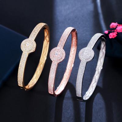 Joia Pulseira Banhada a Ouro com Diamantes Pulseira Personalizada Zircônia Super Brilhante Joia de Mão