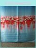Premium 3d Waterproof Polyester Shower Curtain With Beautiful Red-crowned Pattern