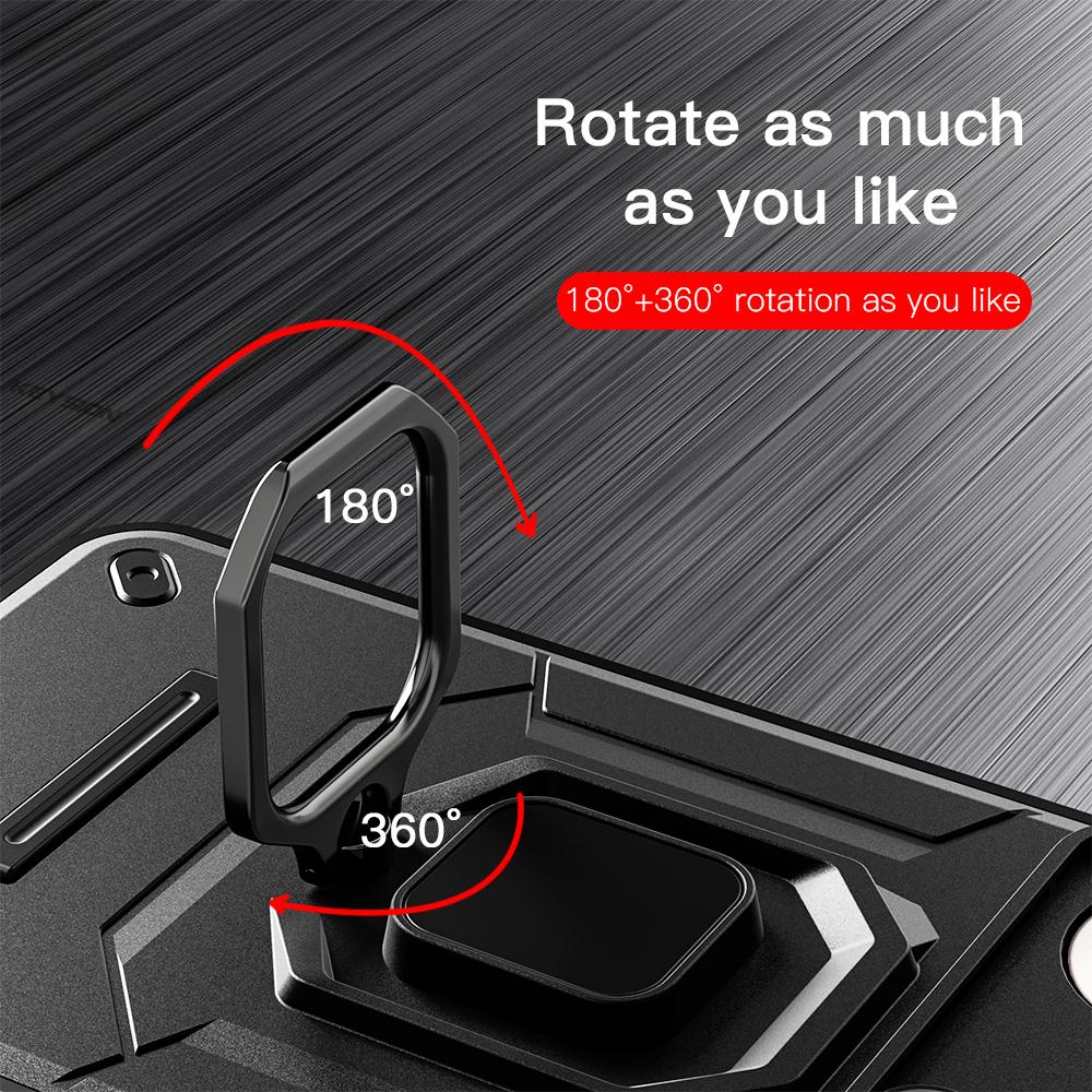 KEYSION Shockproof Case for OnePlus Nord 5 5G Slide Camera Lens Protection Metal Ring Stand Phone Cover for One Plus 1+ Nord 5