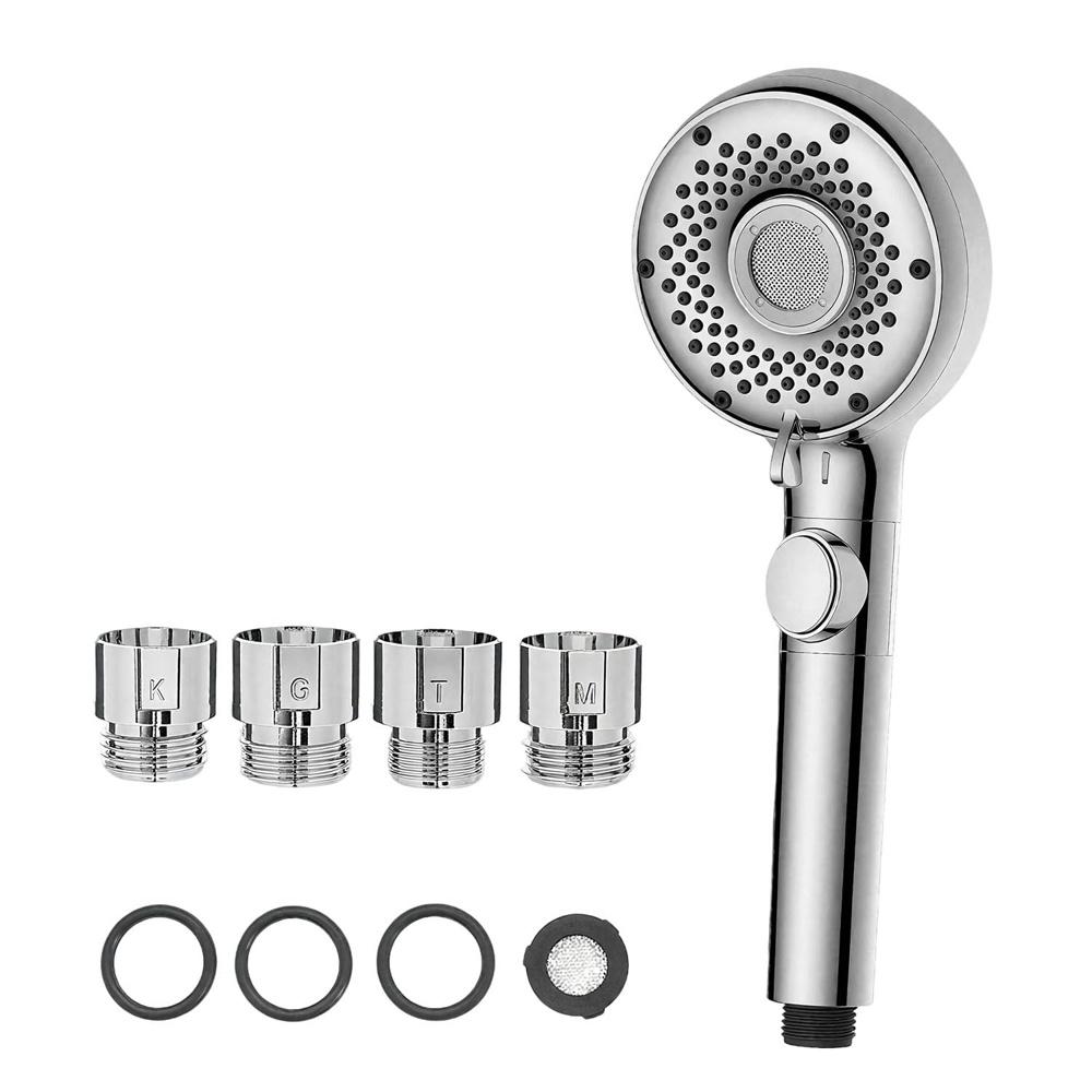

Micro Nano Bubble Shower Head [Pressure Boosting Design / 90% Super Water Saving 5-Stage Mode] High Pressure Ultra Fine Hand Stop Wide Panel Easy to