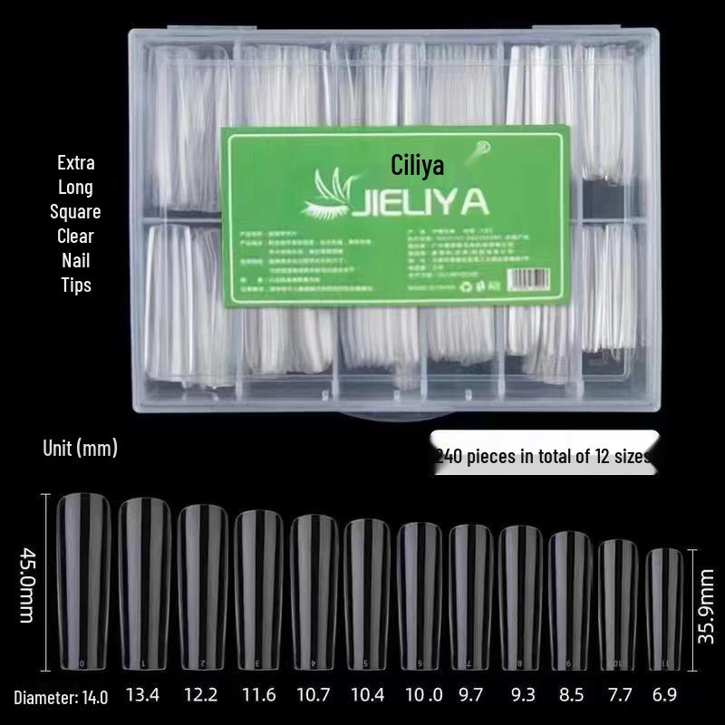 

Nail Fairy Transparent Extension Nail Tips - Clear Cowboy Design