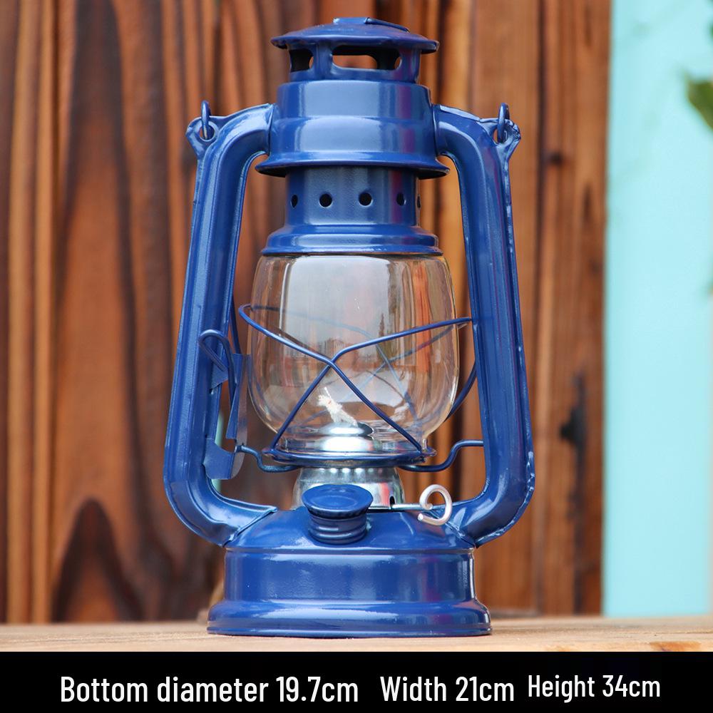 Retro Nostalgic Multi-Color Kerosene Horse Lamp - Portable Outdoor Camping & Decorative Lamp