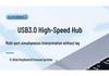 USB 3.0 High-Speed Multi-Port Hub with Vertical Extension for Laptops and Desktops.