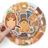 50 Groundhog Doodle Personalized Cartoon Animal Children's Gurgle Card DIY Mobile Box Stickers Waterproof