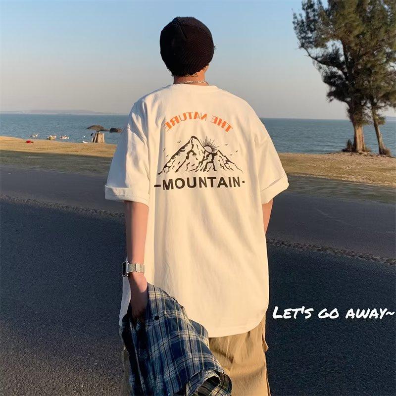 

insЛетняя новая рубашка с коротким рукавомTT-рубашка мужская и женская с мультяшным принтом Популярный пуловер Удобный круглый вырез с полурукавом