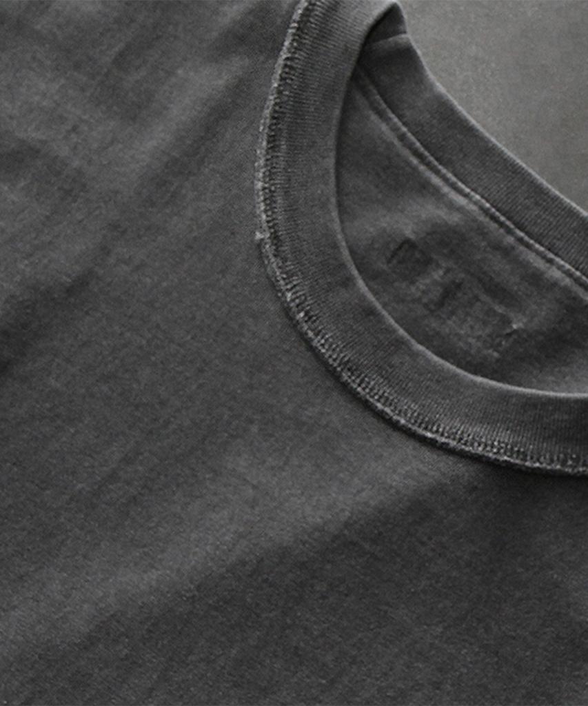 Keuligeon Pigment 3 Stitch Semi-Oversized Short Sleeve Tee Charcoal