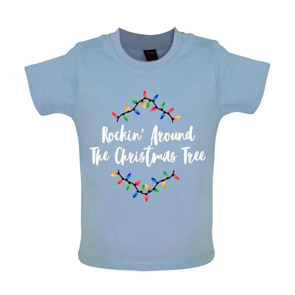 

Rockin Around Christmas Tree - Kids Baby Kids Boys Girls Unisex T-Shirt / Bodysuit - Rocking Christmas Home 140
