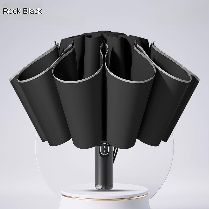 Fully Automatic Reverse Business Sun Umbrella Thickened Reinforced Wind-resistant Men's Car-mounted Sunshade Folding Umbrella