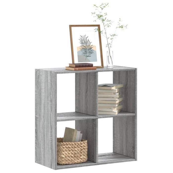 VidaXL Bookcase Sonoma Grey 68.5x32x68.5 Cm Engineered Wood, Shelf, Bookshelf, Book Support, Cabinet of 852830