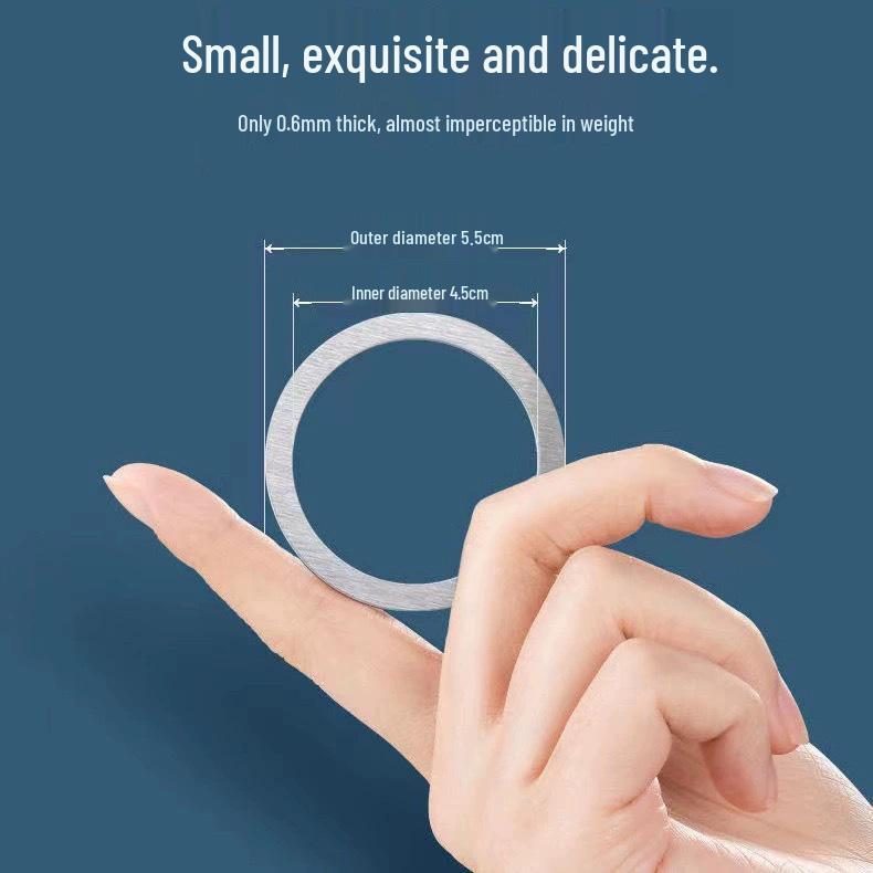 Magnetic Car Phone Holder Ring with Adhesive for Wireless Charging and Iron Sheet Phone Cases