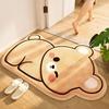 Cartoon Bathroom Door Floor Mat Bathroom Non-slip Foot Pad Imitation Cashmere Pad