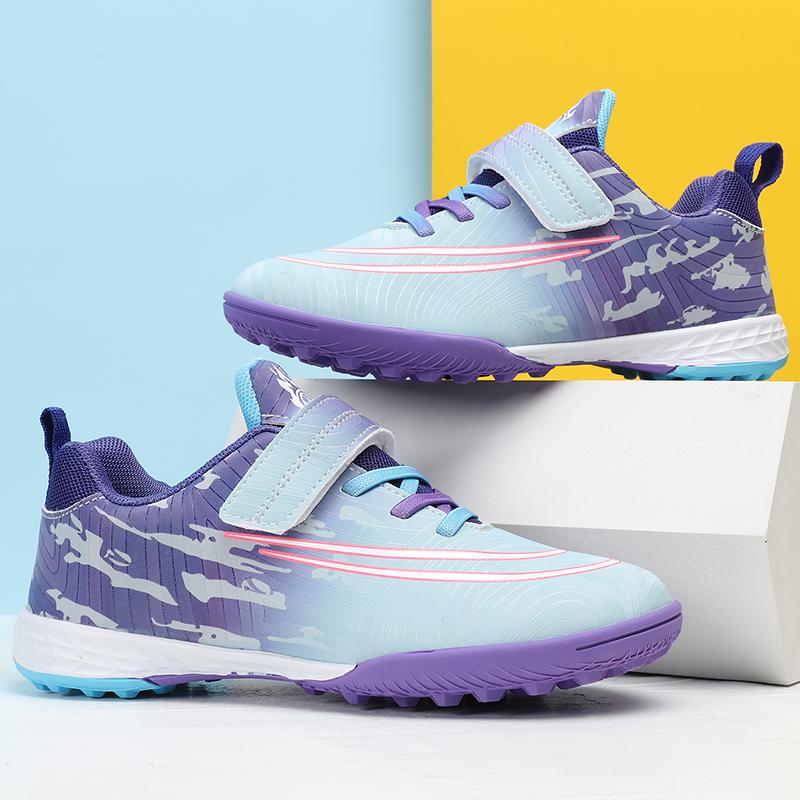 Children's Football Shoes for Girl Field Training Outdoor Sports Futsal Court Football Boot Pink Cute Turf Soccer Shoes for Kids