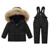 Children's Down Jacket Suit Boys and Girls 1-6 Years Old Thickened Two-piece Winter Style