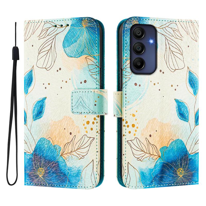 Luxury Flip Leather Case For Samsung Galaxy A17 A07 A16 5G Flip Cover on For Samsung A17 A06 4G Wallet Bags Flower Cases Shell